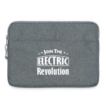 Logo de la Révolution électrique - Sacoche pour ordinateur portable 15 pouces - gris chiné - Devant