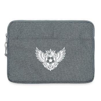 Blason de football Couronne royale - Sacoche pour ordinateur portable 15 pouces - gris chiné - Devant