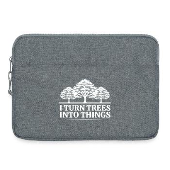 I Turn Trees Into Things Carpenter Humor carpenter - Sacoche pour ordinateur portable 15 pouces - gris chiné - Devant