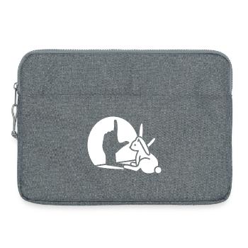 Kaninchen Schatten Hand Loser Misfit Hand Gebärdensprache - Laptoptasche 15" - Grau meliert - Vorne
