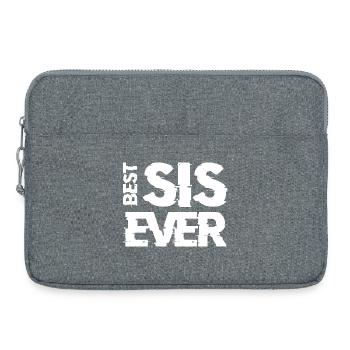 BEST SIS EVER new - Sacoche pour ordinateur portable 15 pouces - gris chiné - Devant