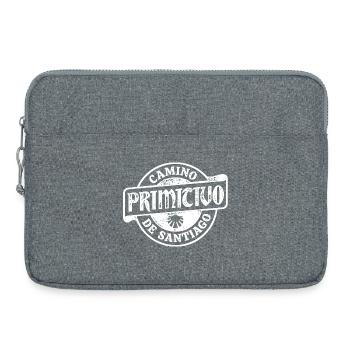 Camino Primitivo Pilger-Stempel | Jakobsweg - Laptoptasche 15" - Grau meliert - Vorne
