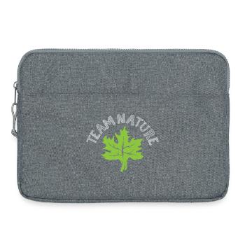 équipe nature Feuille Symbole vert Logo icône Arbre forestier - Sacoche pour ordinateur portable 15 pouces - gris chiné - Devant