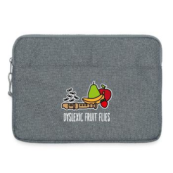 Dyslexia Dyslexic fruit flies Dyslexic - Laptop bag 15" - heather grey - Front