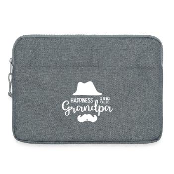 Happines est appelé grand-père - Sacoche pour ordinateur portable 15 pouces - gris chiné - Devant