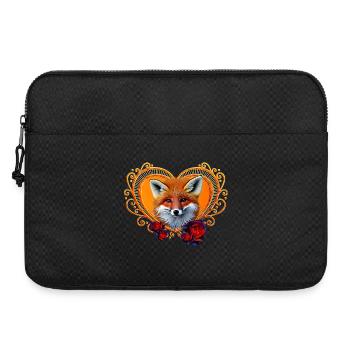 Merveilleuse tête de renard avec cœur - Sacoche pour ordinateur portable 15 pouces - noir - Devant