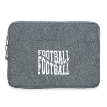 football, fan de foot, football sport - Sacoche pour ordinateur portable 15 pouces - gris chiné - Devant