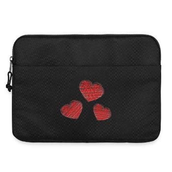 CŒUR. CŒURS. SAINT VALENTIN. LOVE. AMOUR. NOËL - Sacoche pour ordinateur portable 15 pouces - noir - Devant