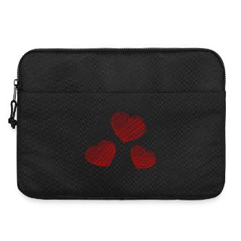 CŒUR. CŒURS. SAINT VALENTIN. LOVE. AMOUR. NOËL - Sacoche pour ordinateur portable 15 pouces - noir - Devant