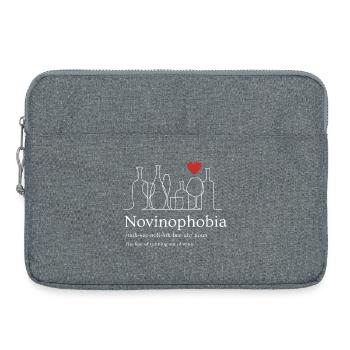 Novinophobia - Fear of running out of wine - Funny - Laptop bag 15" - heather grey - Front