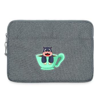 Mole cup of coffee - Laptop bag 15" - heather grey - Front