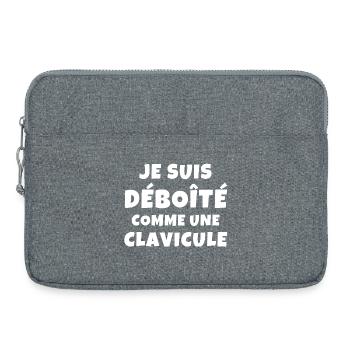 alcool, alcool humour, ivrogne - Sacoche pour ordinateur portable 15 pouces - gris chiné - Devant