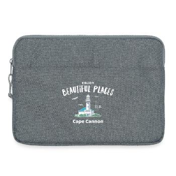 Japon, baie de Tokyo, phare de Kannonzaki - Sacoche pour ordinateur portable 15 pouces - gris chiné - Devant