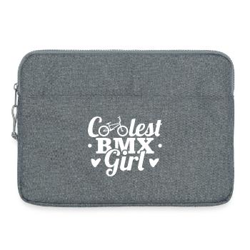 BMX Mädchen - Laptoptasche 15" - Grau meliert - Vorne