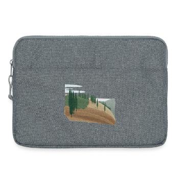 Forêt de pins Paysage vallonné avec structure (modific.) - Sacoche pour ordinateur portable 15 pouces - gris chiné - Devant