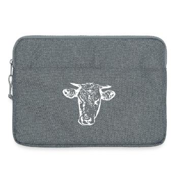 Vache - Sacoche pour ordinateur portable 15 pouces - gris chiné - Devant