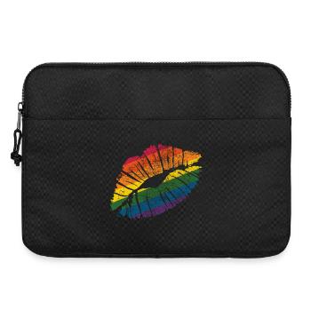Smooch rainbow Lippenstift Kuss Mark Liebe Statement - Laptoptasche 15" - Schwarz - Vorne