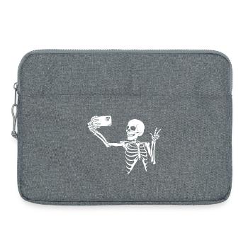 Deadly Selfie (White) - Laptop bag 15" - heather grey - Front