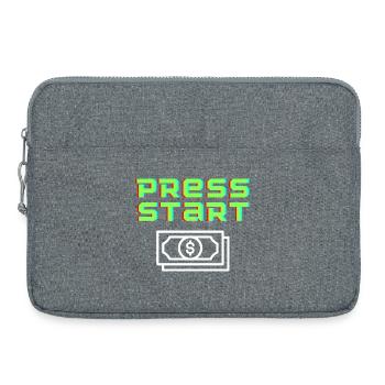Press Start Retro Arcade Bill - Laptop bag 15" - heather grey - Front