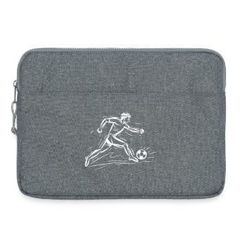 Fußballspieler Grafik - Laptoptasche 15" - Grau meliert - Vorne