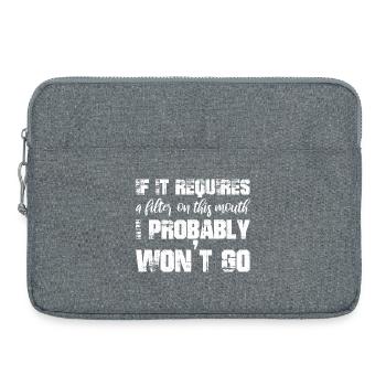 S’il nécessite un filtre sur cette bouche, je - Sacoche pour ordinateur portable 15 pouces - gris chiné - Devant