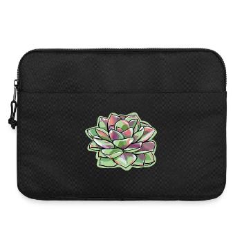 Echeveria Fat Leaf Rosette Succulent - Laptop bag 15" - black - Front