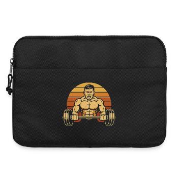 Muscle Power Retro Sunset Haltère - Sacoche pour ordinateur portable 15 pouces - noir - Devant