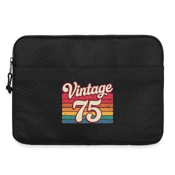 Vintage 75 Design Rétro Années 70 - Sacoche pour ordinateur portable 15 pouces - noir - Devant