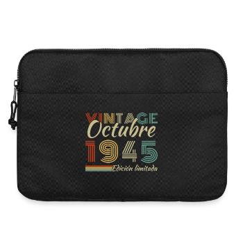 Oktober 1945 Vinatge Retro Geburtstagsgeschenk - Laptoptasche 15" - Schwarz - Vorne