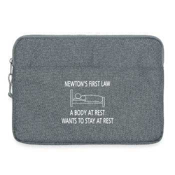 Newtons erstes Gesetz Bettruhe-Grafik - Laptoptasche 15" - Grau meliert - Vorne