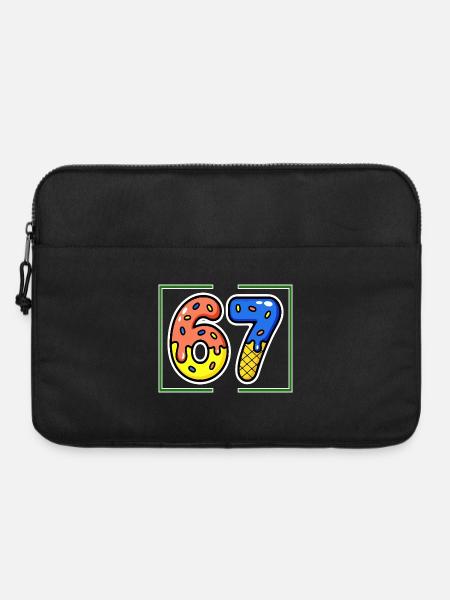 Siebenundsechzig, 67, 6, 7 - Laptoptasche 15" - Schwarz