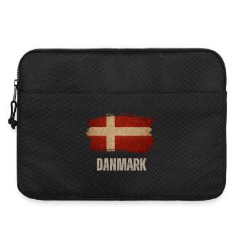 Grunge flag of Denmark, Danish pride - Laptop bag 15" - black - Front
