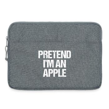 Faites semblant d’être un costume d’Halloween paresseux drôle d’Apple - Sacoche pour ordinateur portable 15 pouces - gris chiné - Devant