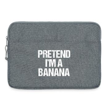 Faire semblant d’être une banane Drôle Paresseux Nourriture d’Halloween - Sacoche pour ordinateur portable 15 pouces - gris chiné - Devant