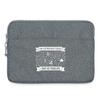 Professeur de mathématiques à la retraite Humour - Sacoche pour ordinateur portable 15 pouces - gris chiné - Devant