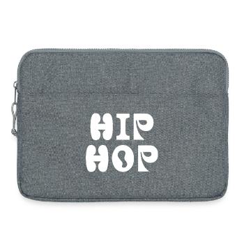 Bold Hip Hop Typographic Crest - Laptop bag 15" - heather grey - Front