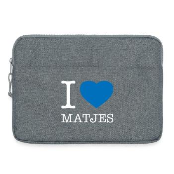 I love Matjes - Laptoptasche 15" - Grau meliert - Vorne