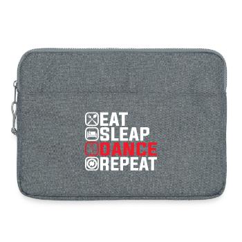 Eat Sleep Dance Repeat – Cool Dance Design - Laptop bag 15" - heather grey - Front