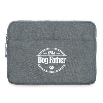 L’insigne du Père Chien avec un motif de patte - Sacoche pour ordinateur portable 15 pouces - gris chiné - Devant