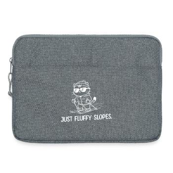 Just Softy Slopes - Humour de ski - Sacoche pour ordinateur portable 15 pouces - gris chiné - Devant