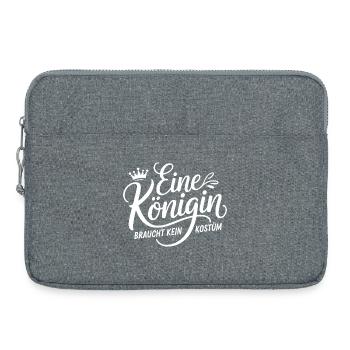 Queen doesn't need a costume disguise carnival - Laptop bag 15" - heather grey - Front