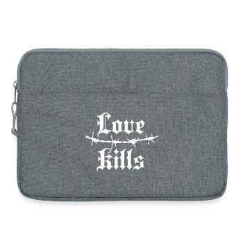 Typographie du fil barbelé gothique - Sacoche pour ordinateur portable 15 pouces - gris chiné - Devant