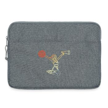 Sketch rétro de pom-pom girl - Sacoche pour ordinateur portable 15 pouces - gris chiné - Devant