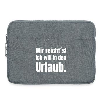 Holiday lust in bold typography - Laptop bag 15" - heather grey - Front