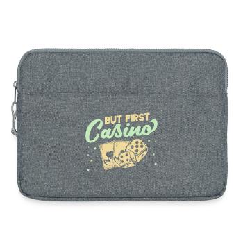 Fan de jeux d’argent mais premier casino - Sacoche pour ordinateur portable 15 pouces - gris chiné - Devant