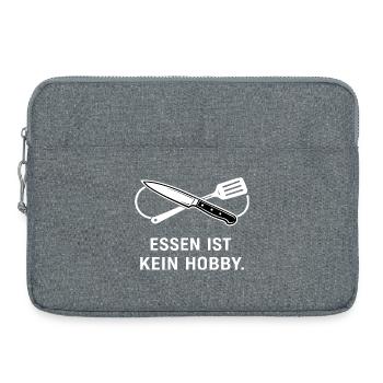 Eating Is Not A Hobby – Minimalist Chef Shirt - Laptop bag 15" - heather grey - Front