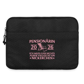 Pensionärin 2026 Muss nix außer Nickerchen - Laptoptasche 15" - Schwarz - Vorne