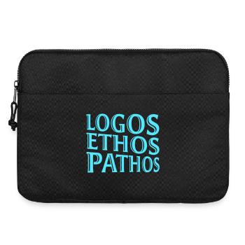Logos Ethos Pathos Rhetorik Philosophie Student - Laptoptasche 15" - Schwarz - Vorne