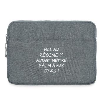 ME ON A DIET? I MIGHT AS WELL MAKE MY DAYS HUNGRY! - Laptop bag 15" - heather grey - Front