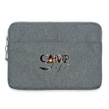 Camp Life – Lagerfeuer, Natur & Freiheit - Laptoptasche 15" - Grau meliert - Vorne